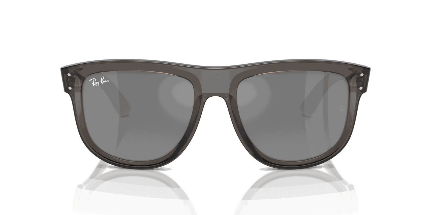 [Silver Lenses, Polished Transparent Dark Grey Frame]
