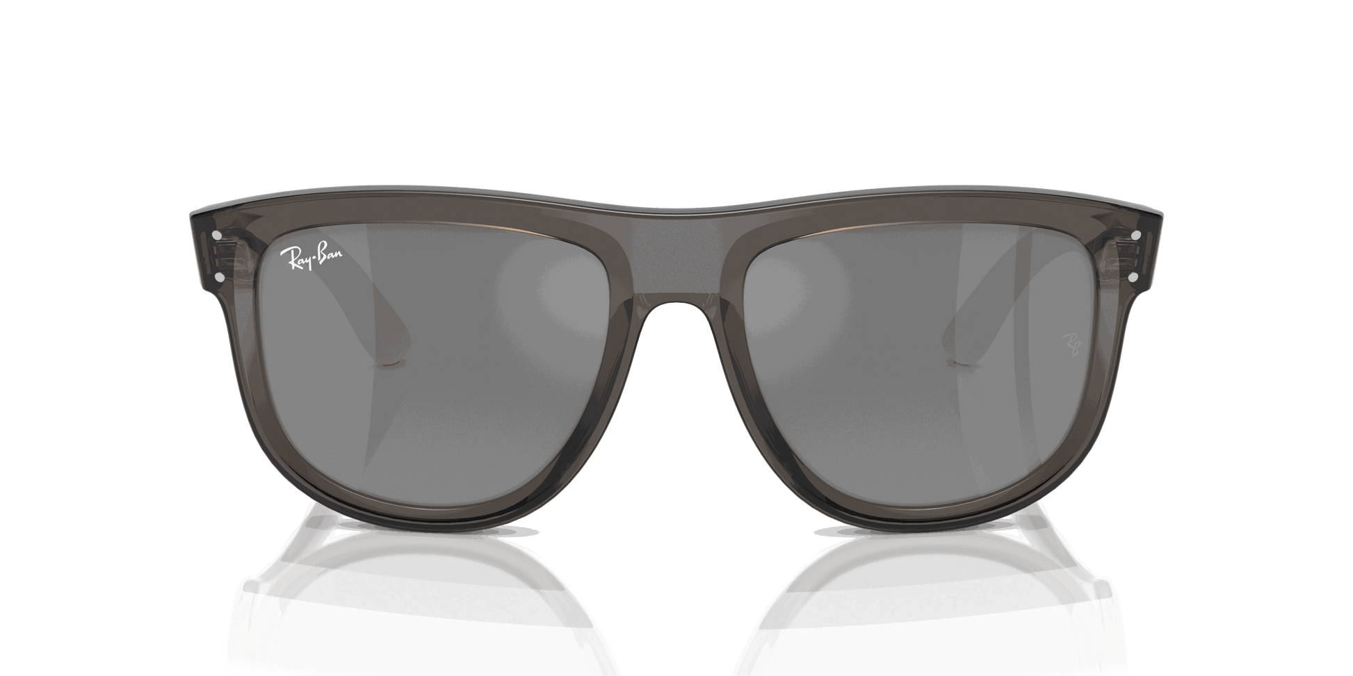 [Silver Lenses, Polished Transparent Dark Grey Frame]