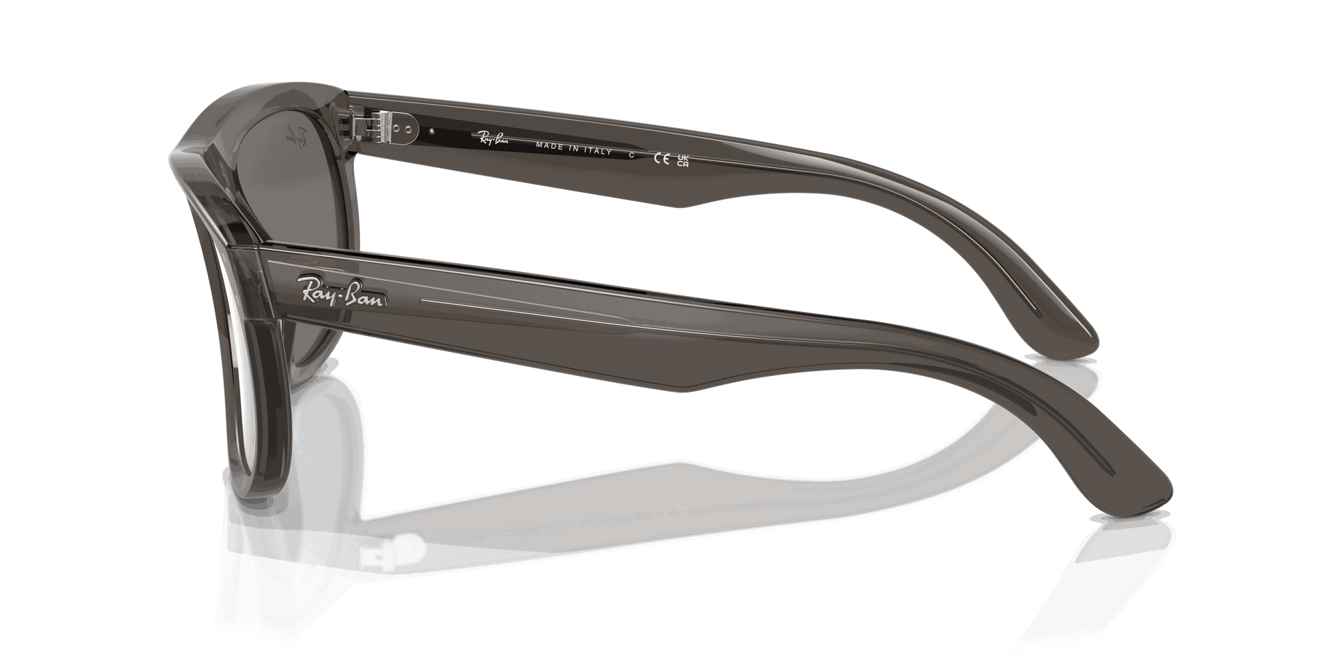 [Silver Lenses, Polished Transparent Dark Grey Frame]