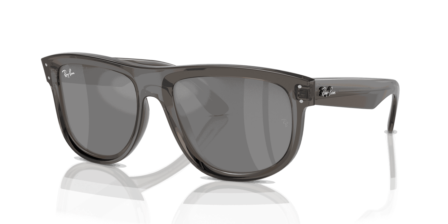 [Silver Lenses, Polished Transparent Dark Grey Frame]