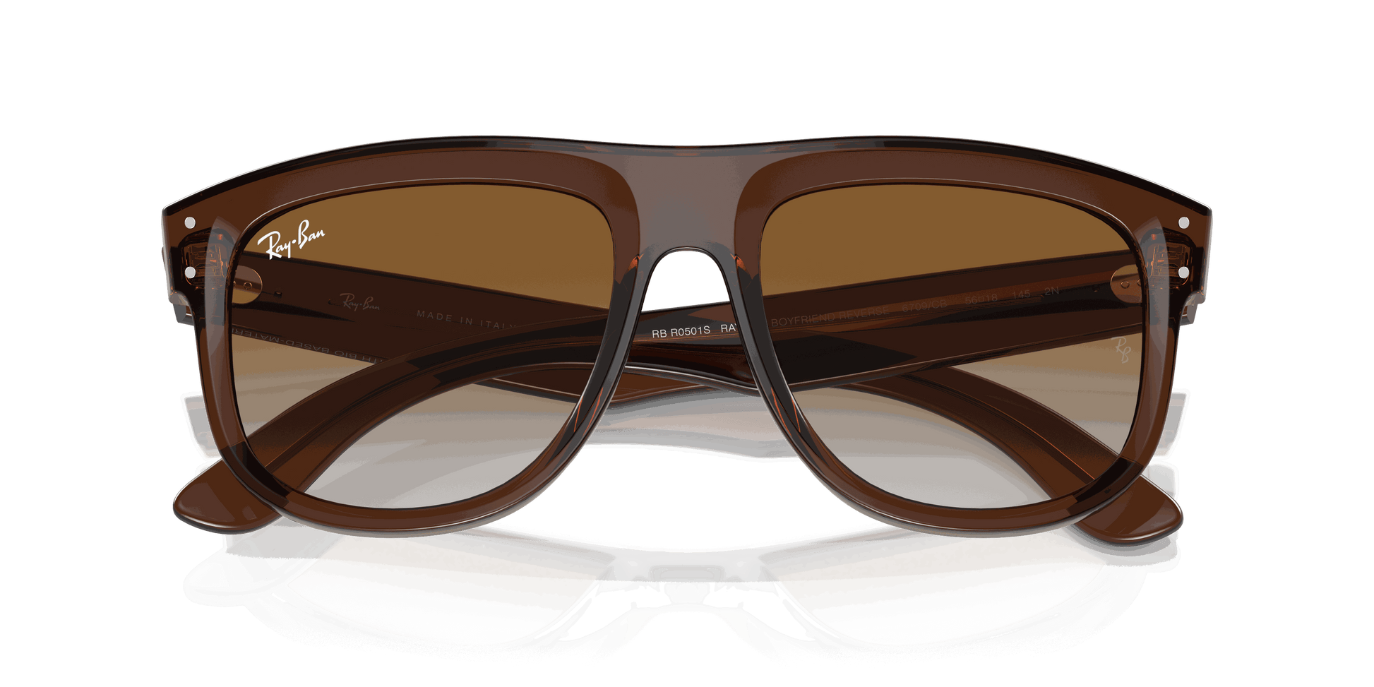 [Brown Lenses, Polished Transparent Brown Frame]