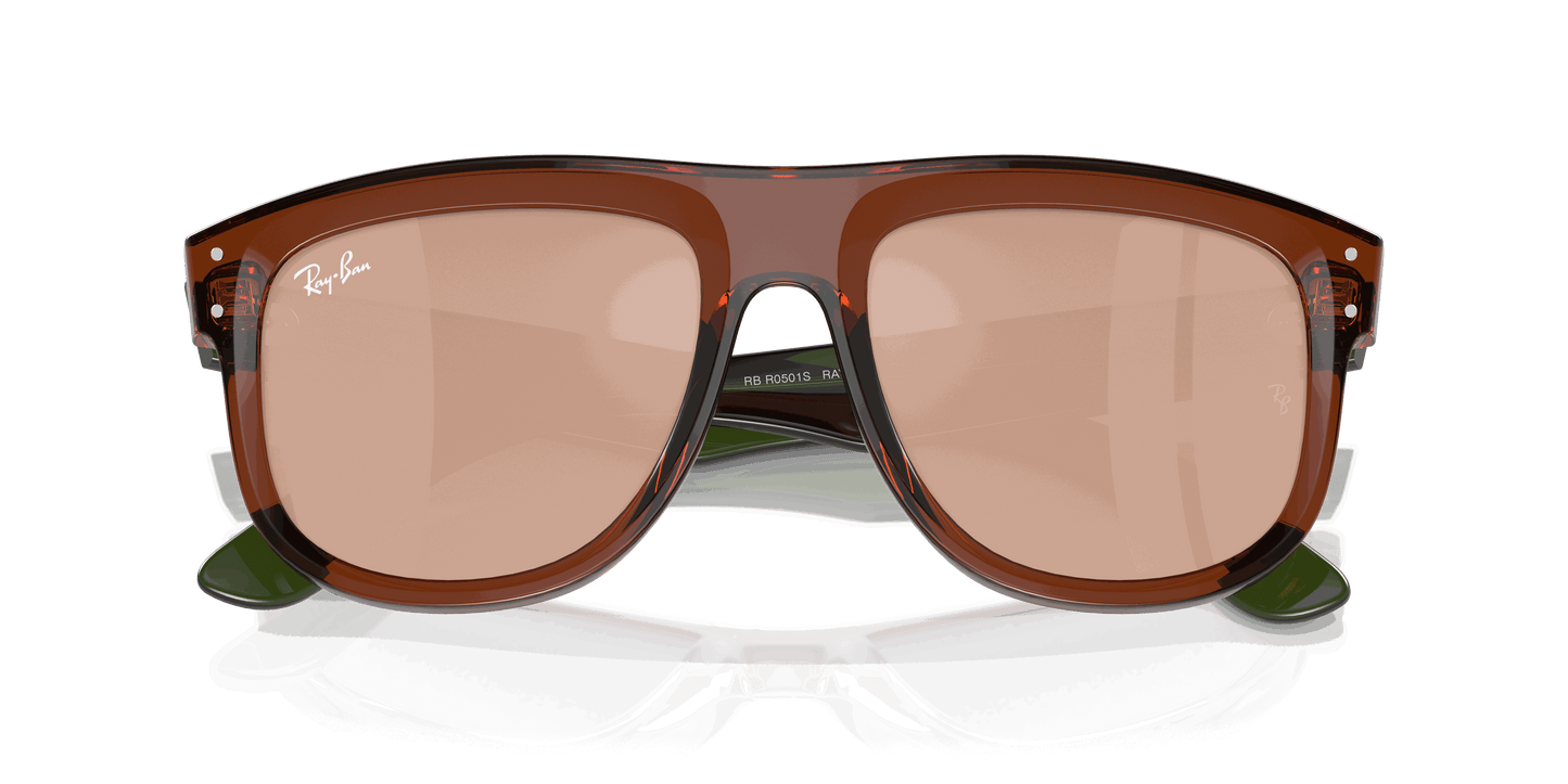 [Light Gold Lenses, Polished Transparent Light Brown Frame]