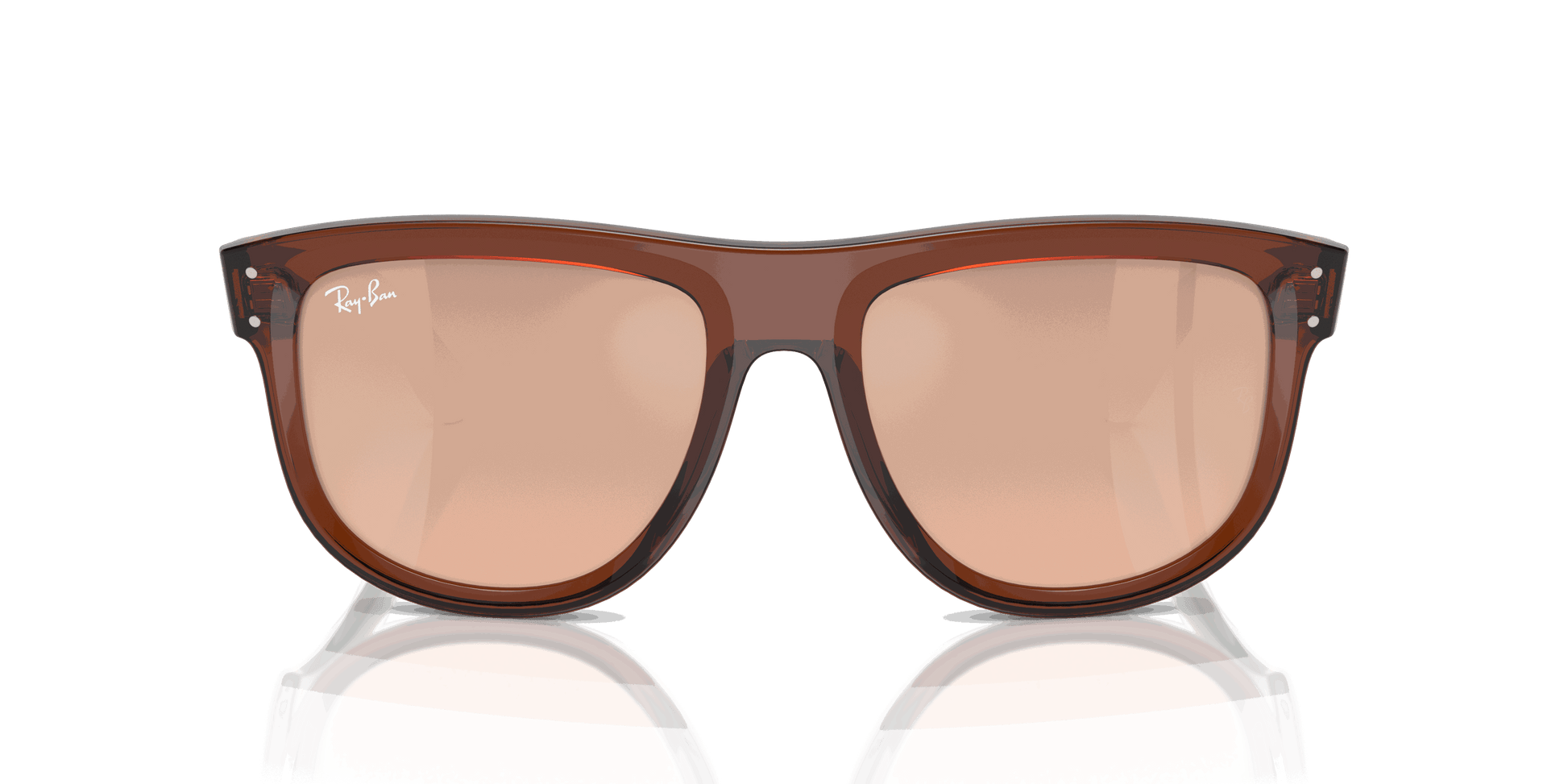 [Light Gold Lenses, Polished Transparent Light Brown Frame]