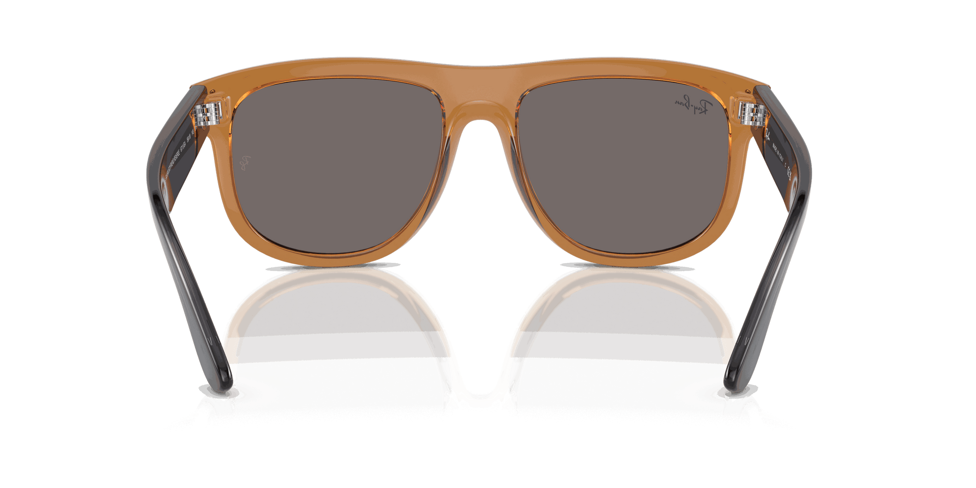 [Light Blue Lenses, Polished Transparent Camel Brown Frame]