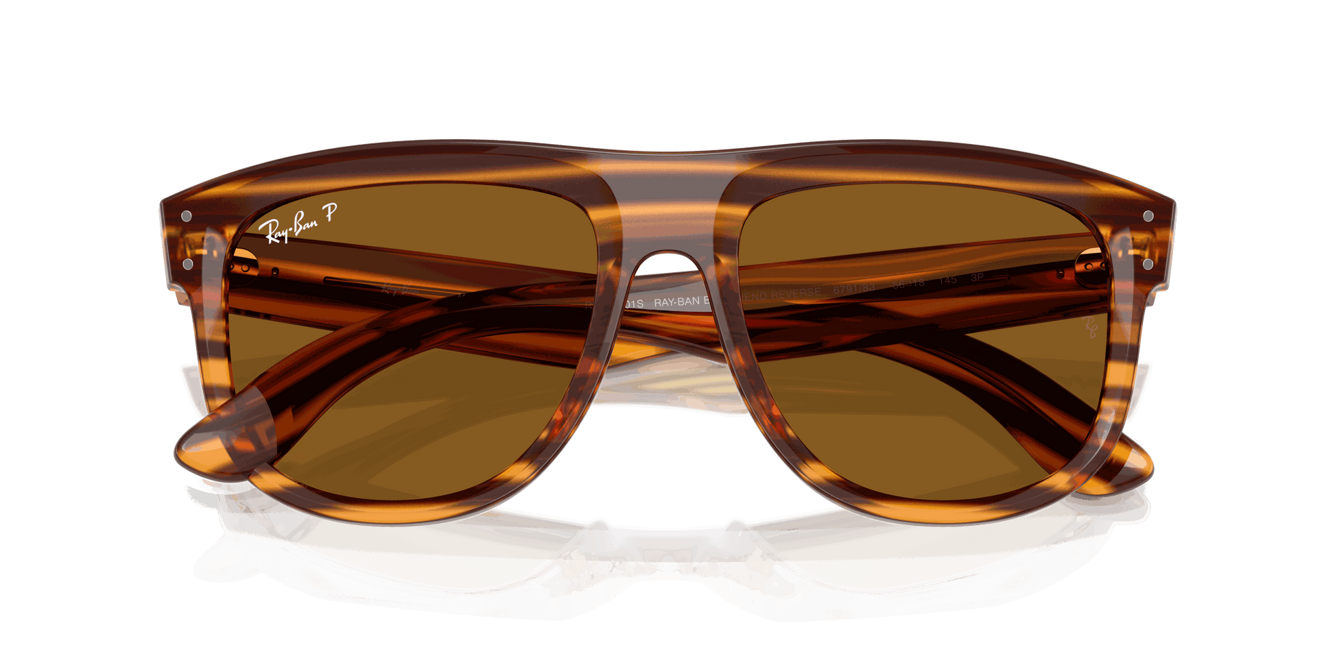 [Polar Dark Brown Lenses, Polished Striped Havana Frame]