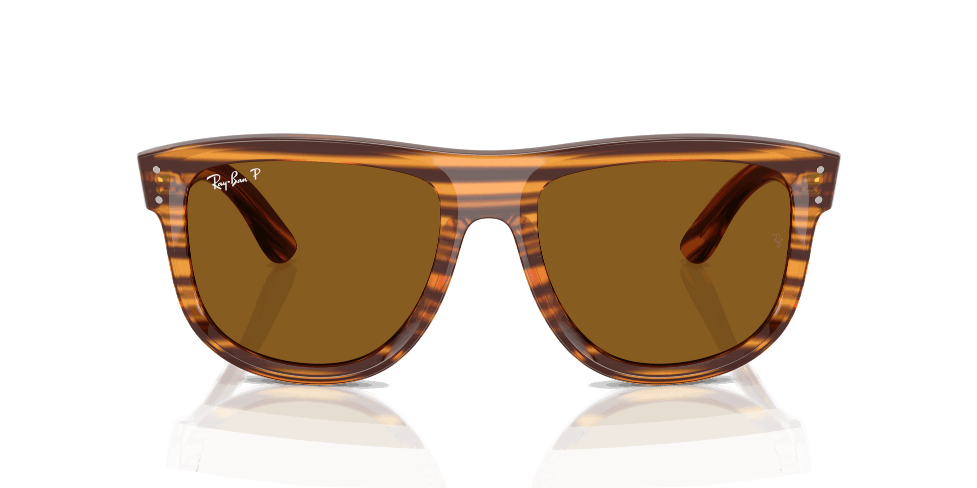 [Polar Dark Brown Lenses, Polished Striped Havana Frame]