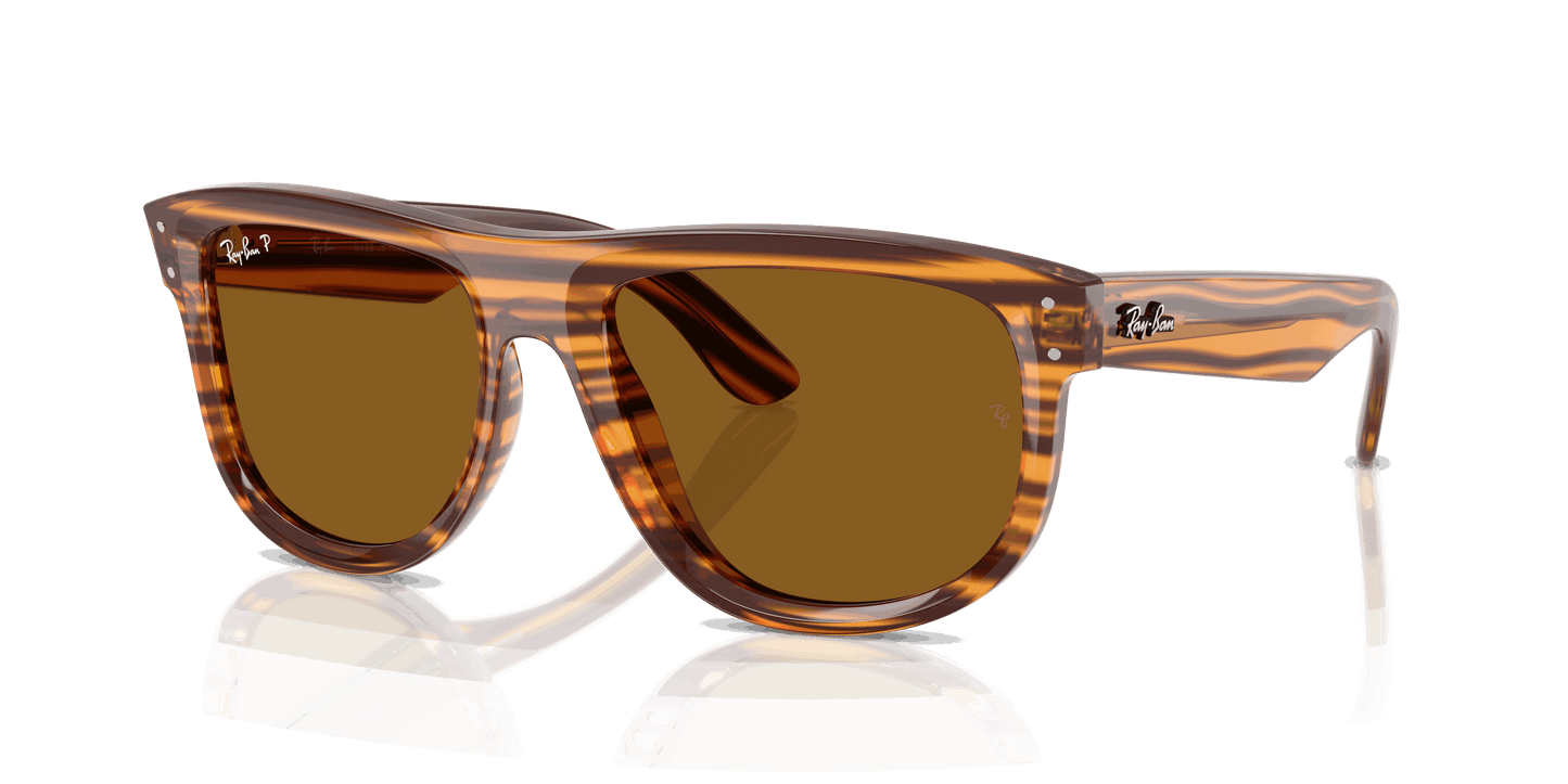 [Polar Dark Brown Lenses, Polished Striped Havana Frame]