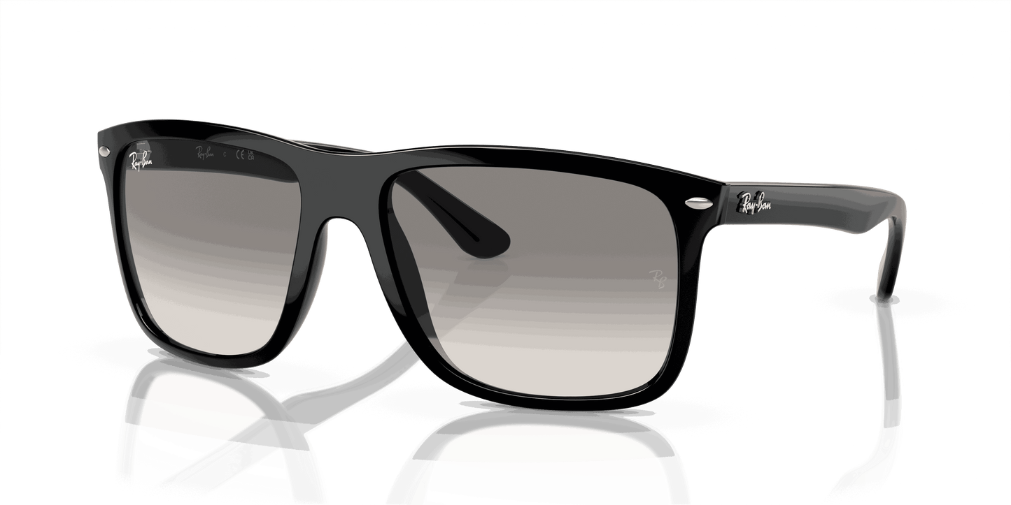 [Light Grey Lenses, Polished Black Frame]