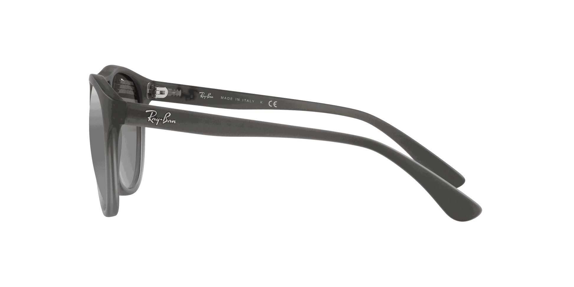 [Grey Mirror Silver Gradient Lenses, Polished Rubber Grey On Clear Grey Frame]