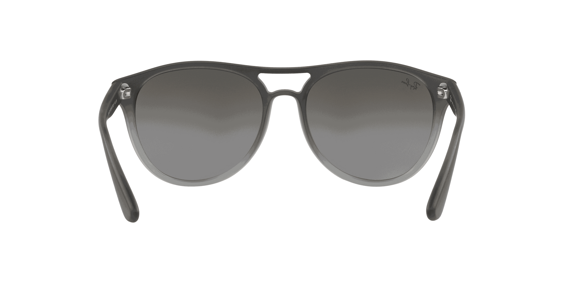 [Grey Mirror Silver Gradient Lenses, Polished Rubber Grey On Clear Grey Frame]