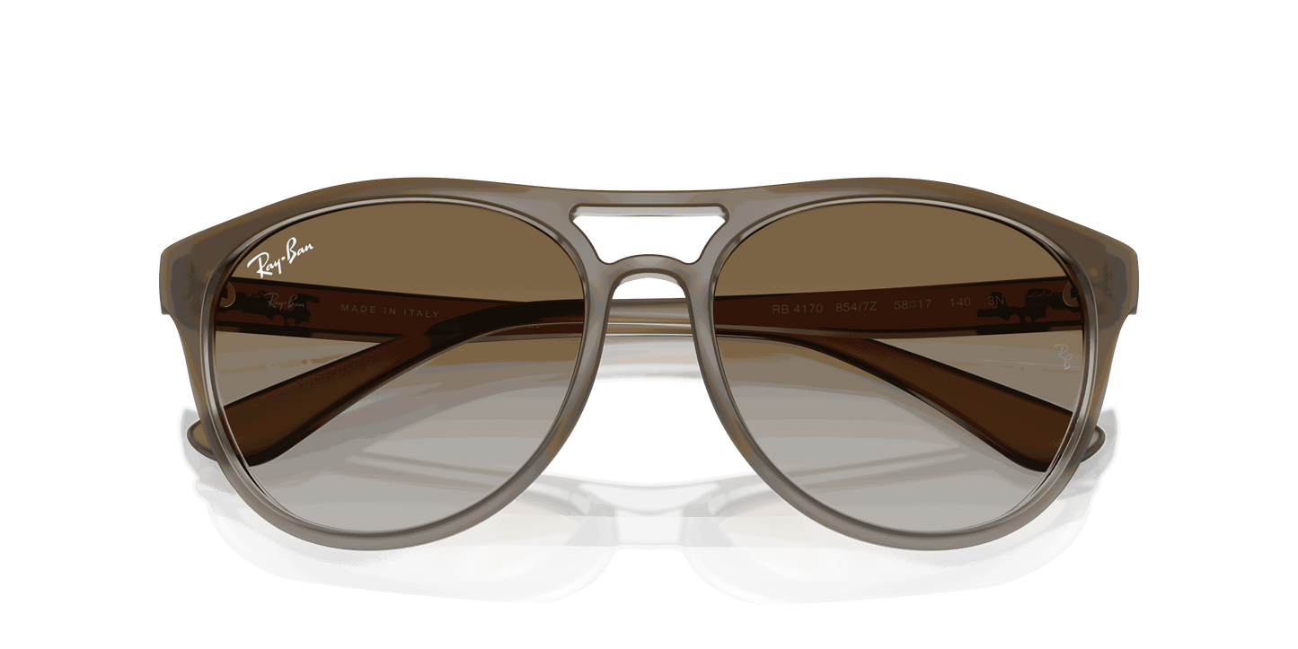 [Green Gradient Lenses, Polished Brown Gradient On Clear Grey Frame]