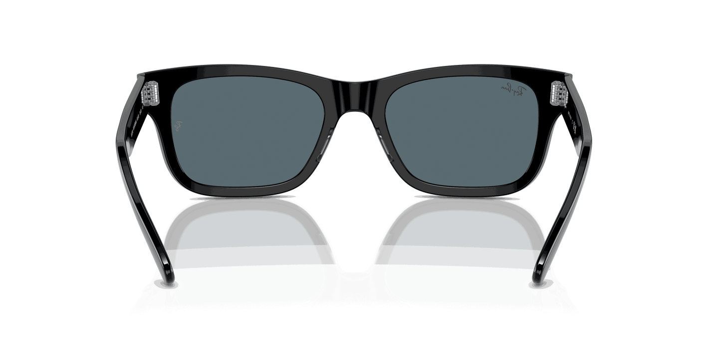 [Blue Lenses, Polished Black Frame]