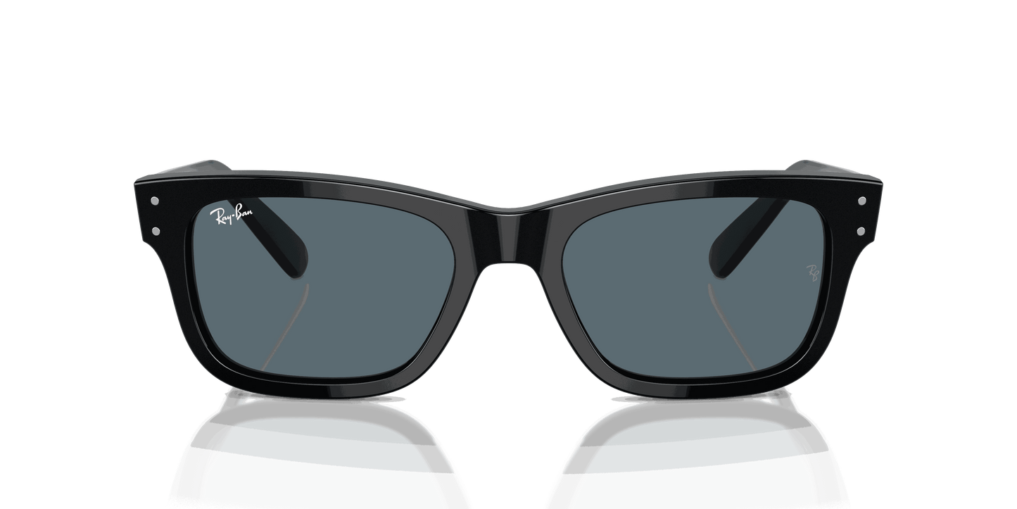 [Blue Lenses, Polished Black Frame]