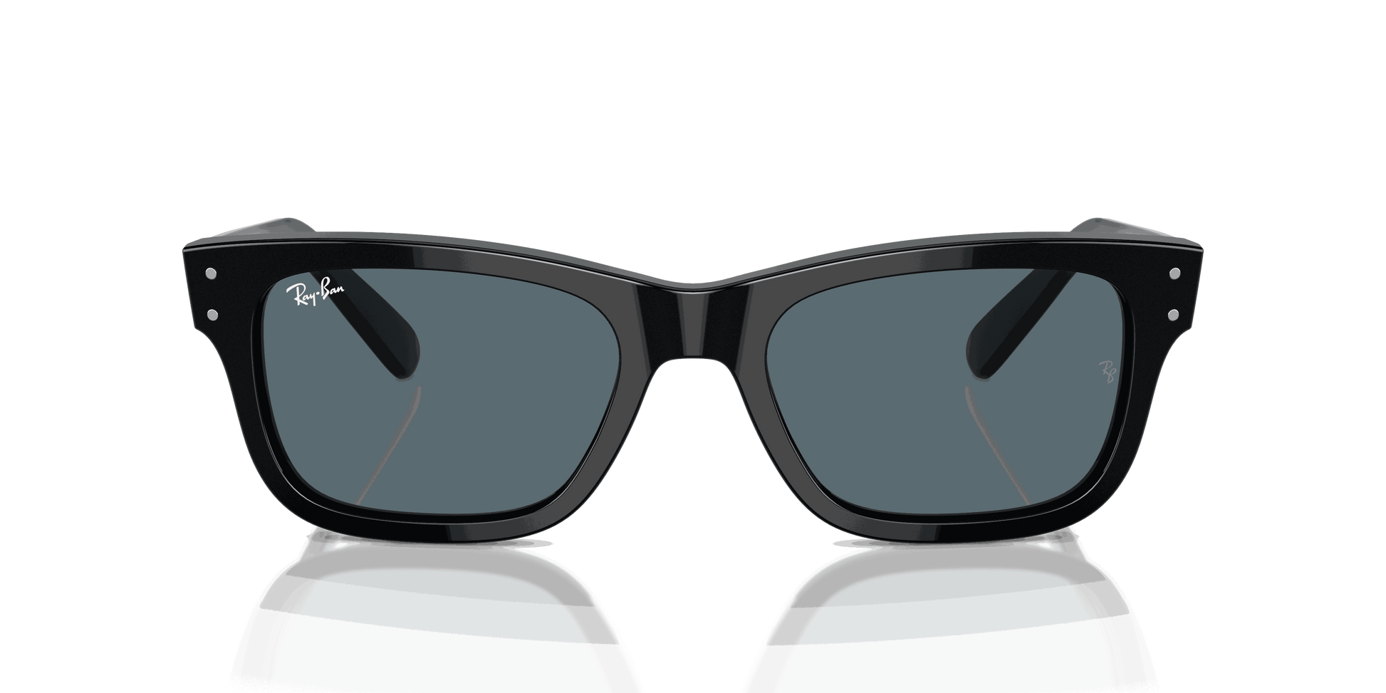[Blue Lenses, Polished Black Frame]