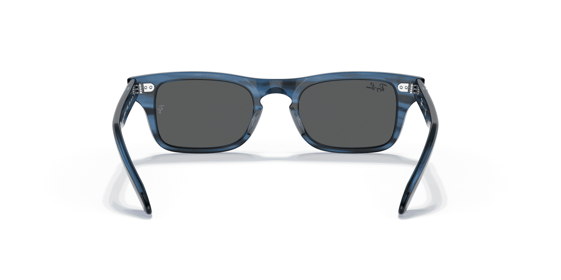[Dark Grey Lenses, Polished Striped Blue Frame]