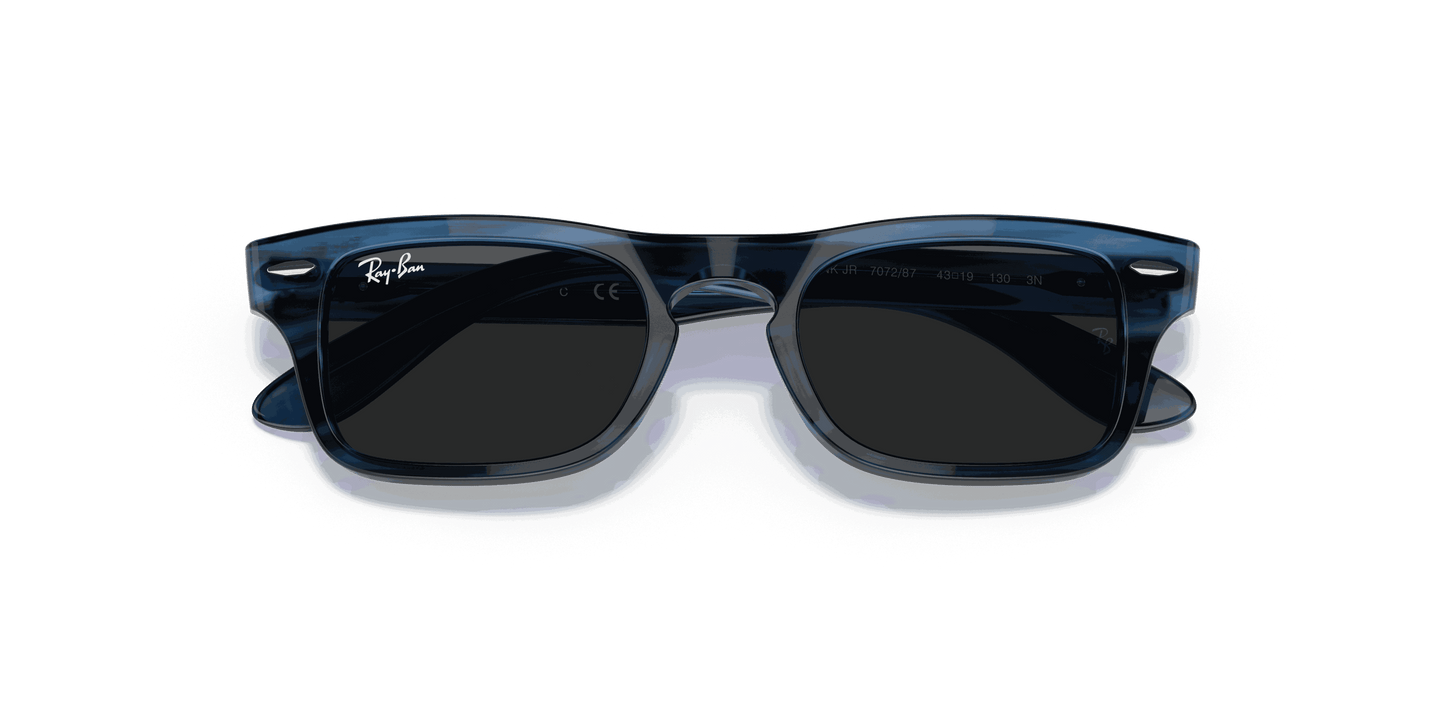 [Dark Grey Lenses, Polished Striped Blue Frame]