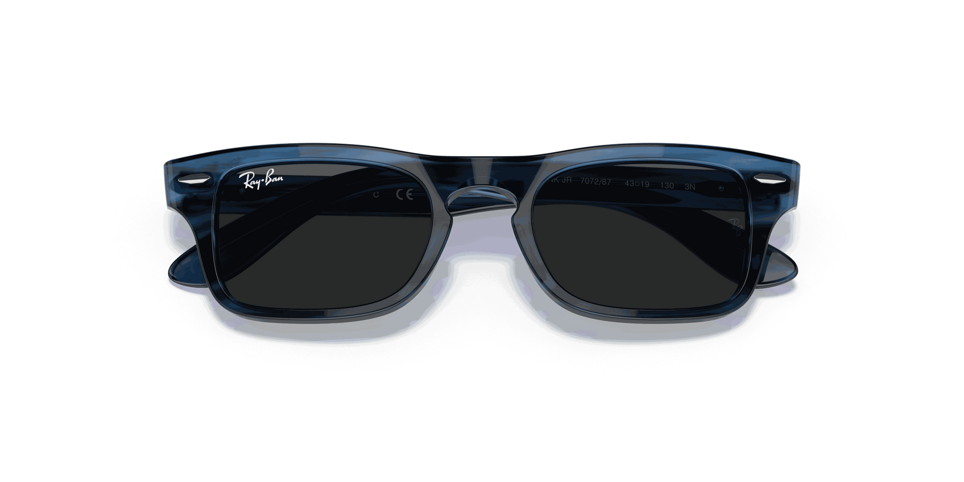 [Dark Grey Lenses, Polished Striped Blue Frame]
