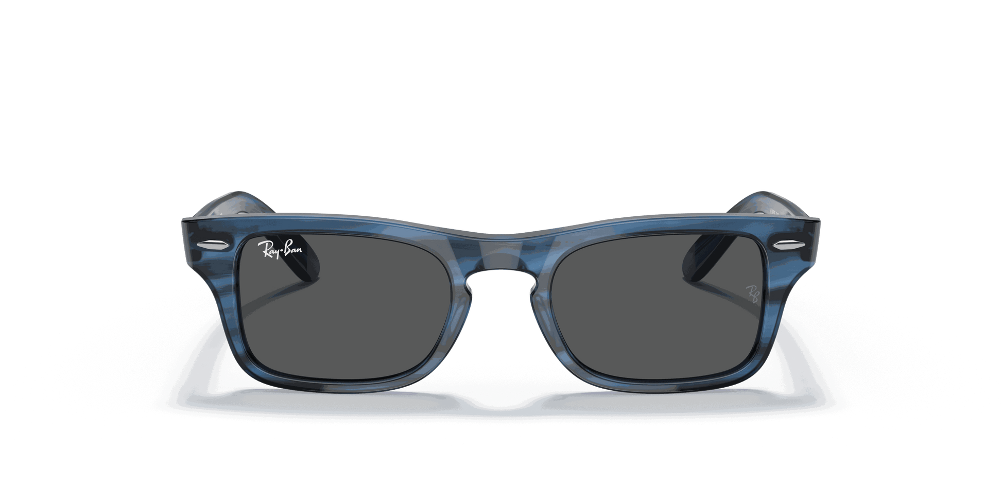 [Dark Grey Lenses, Polished Striped Blue Frame]
