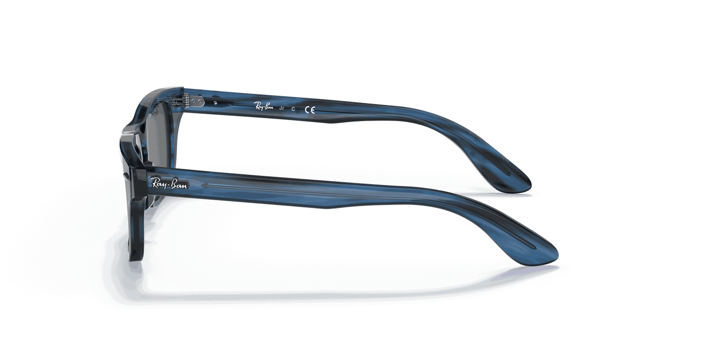 [Dark Grey Lenses, Polished Striped Blue Frame]