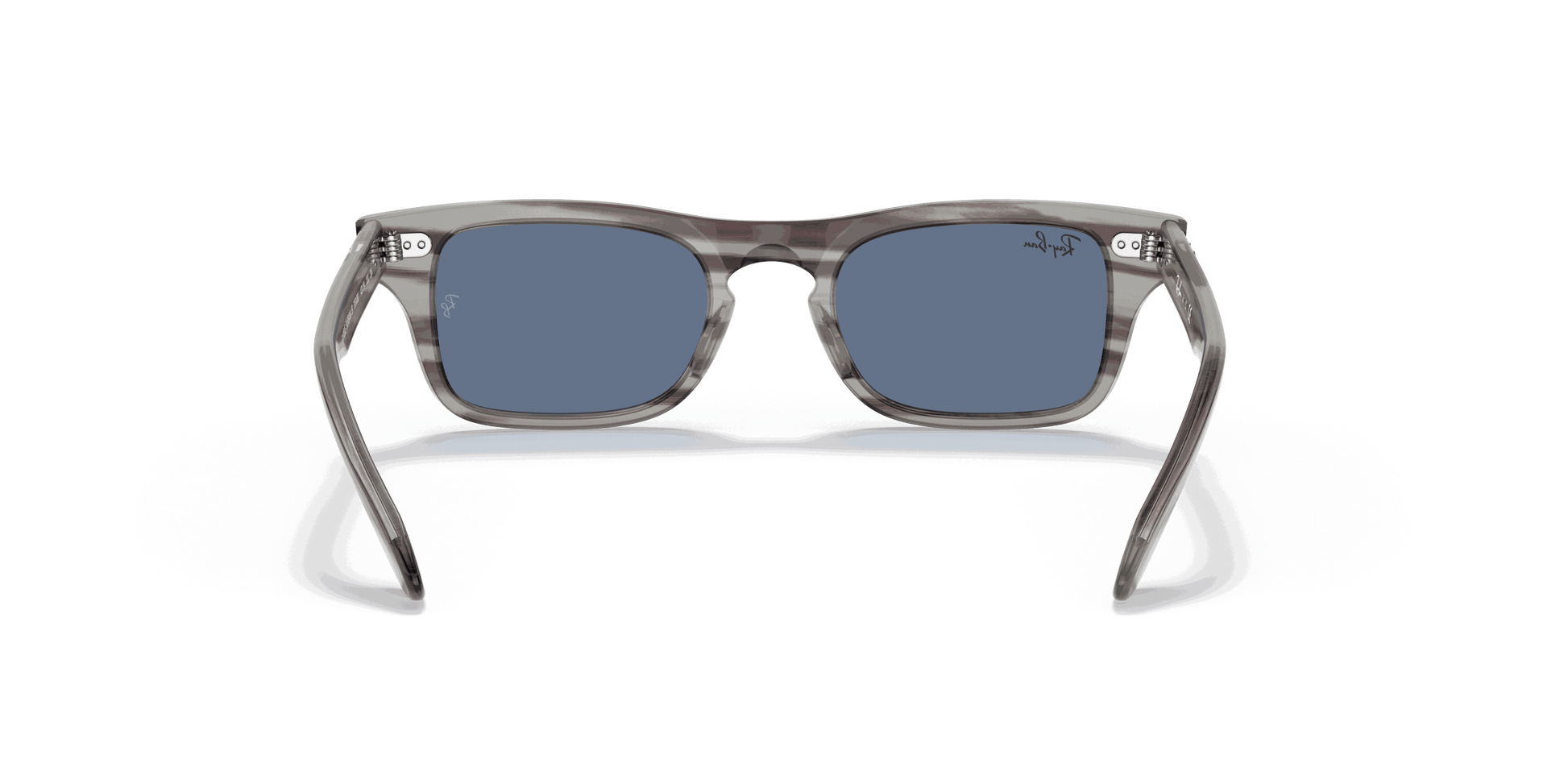 [Dark Blue Lenses, Polished Striped Grey Frame]