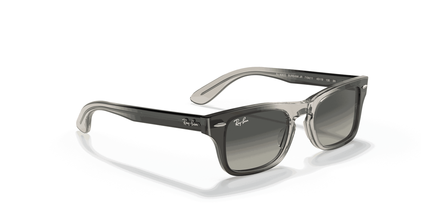 [Gradient Grey Lenses, Polished Transparent Grey Frame]