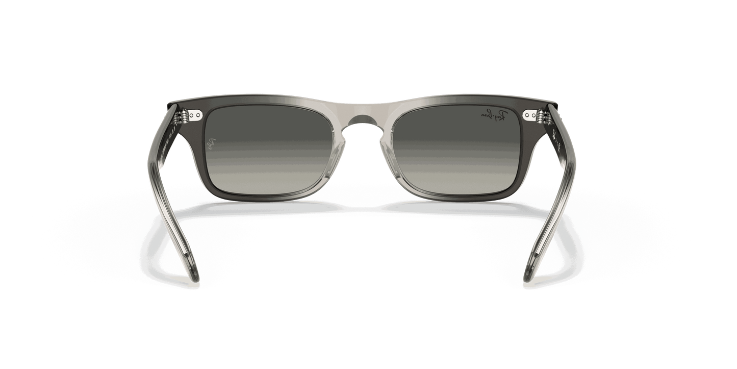 [Gradient Grey Lenses, Polished Transparent Grey Frame]