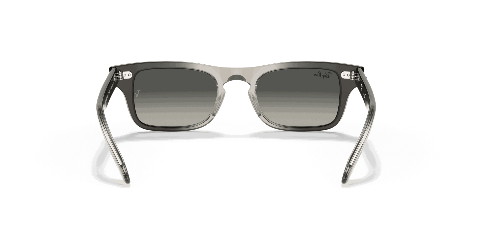 [Gradient Grey Lenses, Polished Transparent Grey Frame]