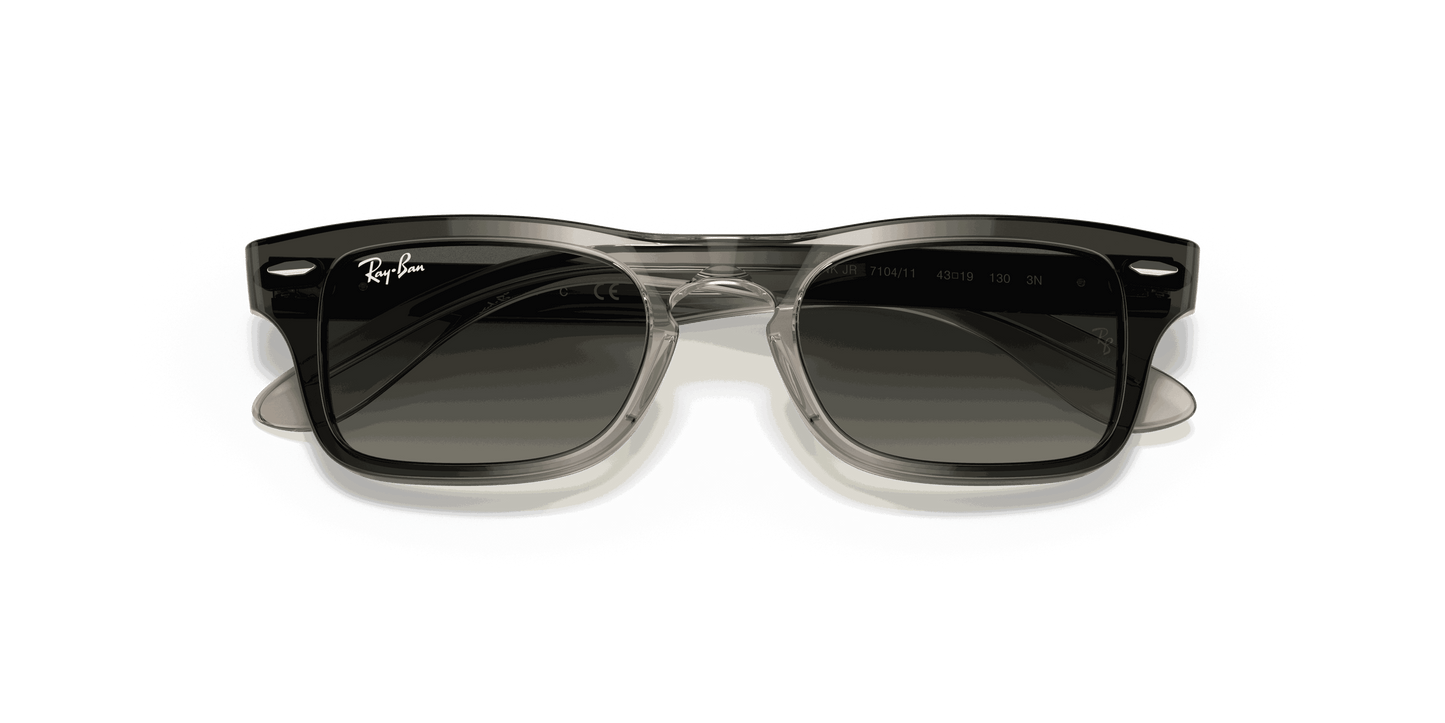 [Gradient Grey Lenses, Polished Transparent Grey Frame]