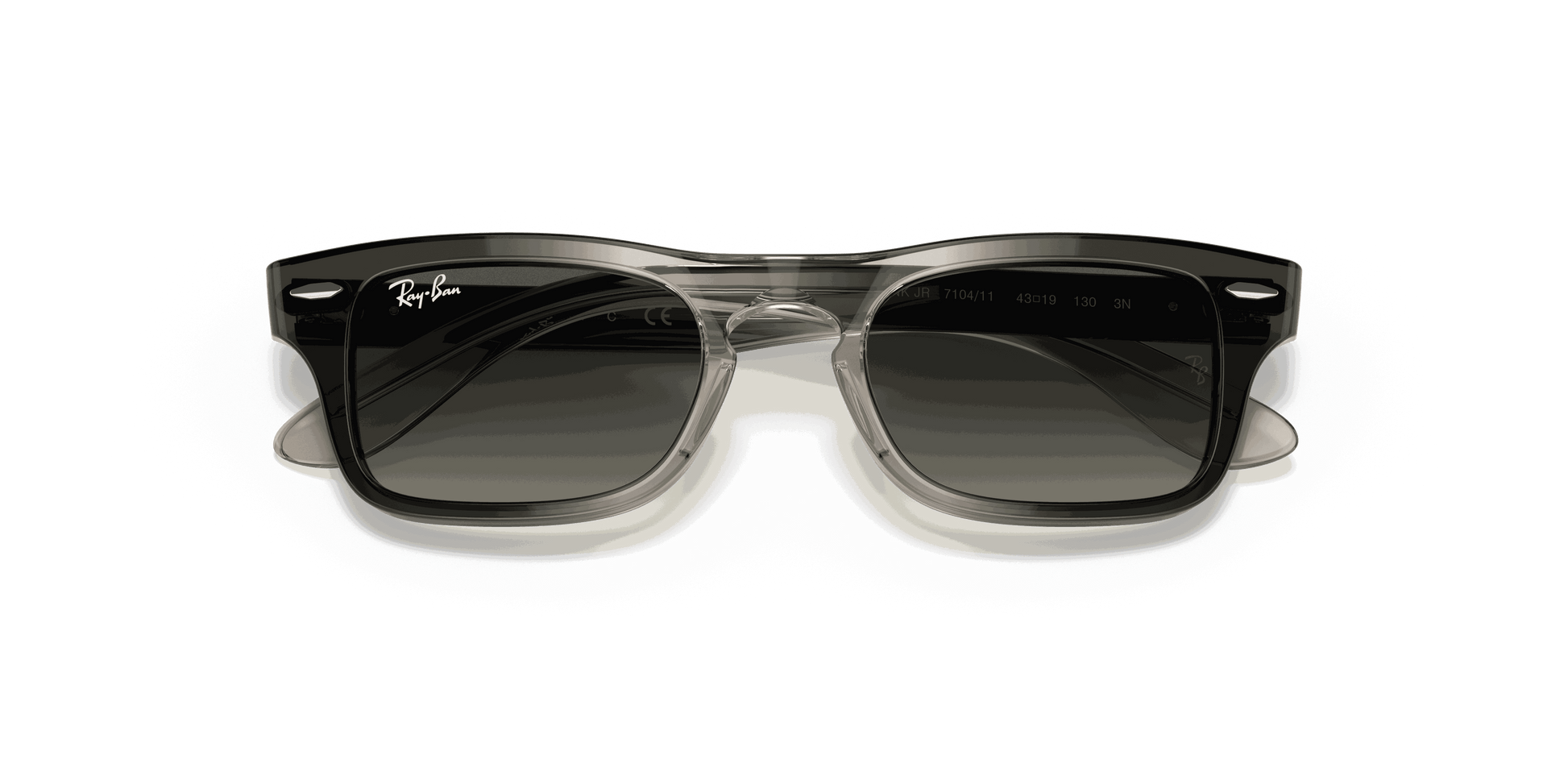 [Gradient Grey Lenses, Polished Transparent Grey Frame]