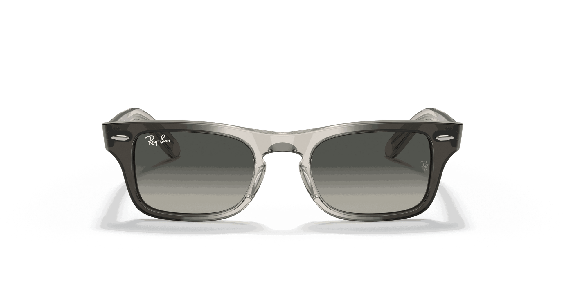 [Gradient Grey Lenses, Polished Transparent Grey Frame]
