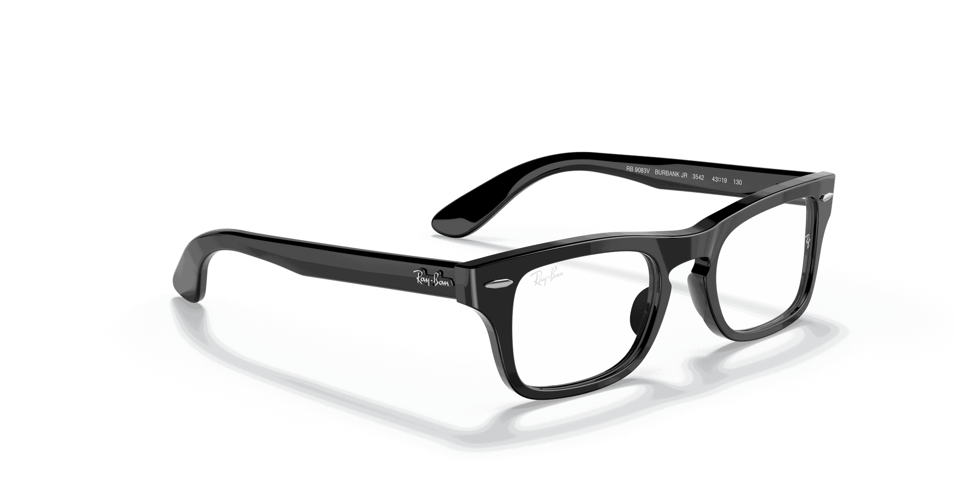 [Clear Lenses, Polished Black Frame]