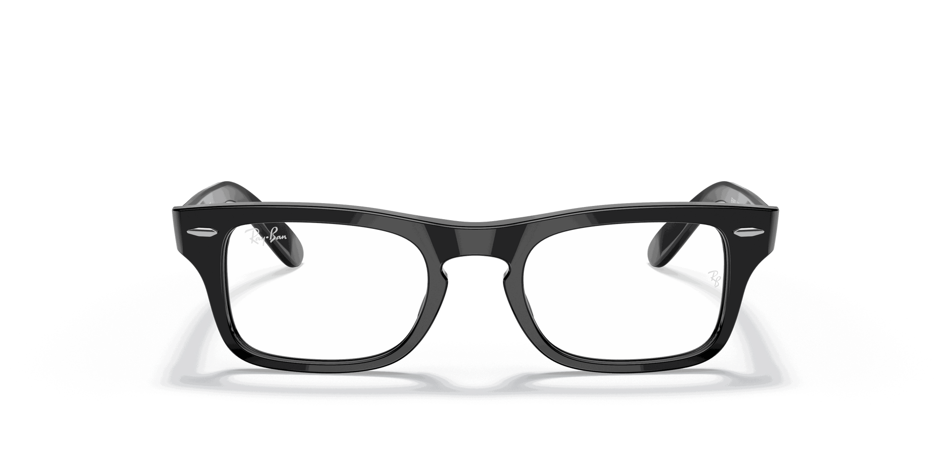 [Clear Lenses, Polished Black Frame]