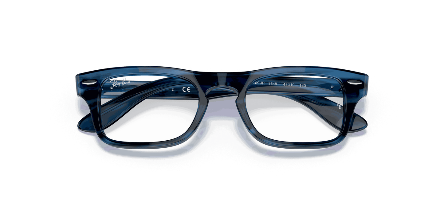 [Clear Lenses, Polished Striped Blue Frame]