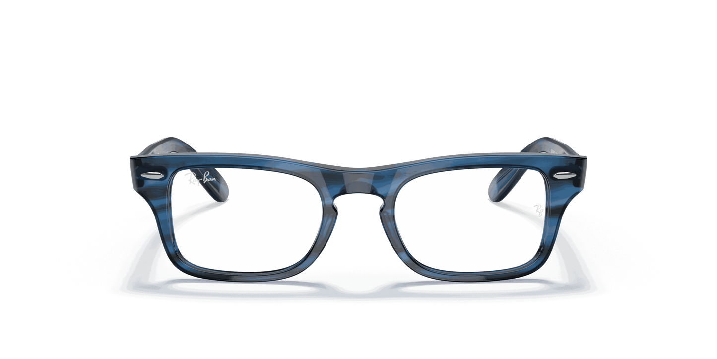 [Clear Lenses, Polished Striped Blue Frame]
