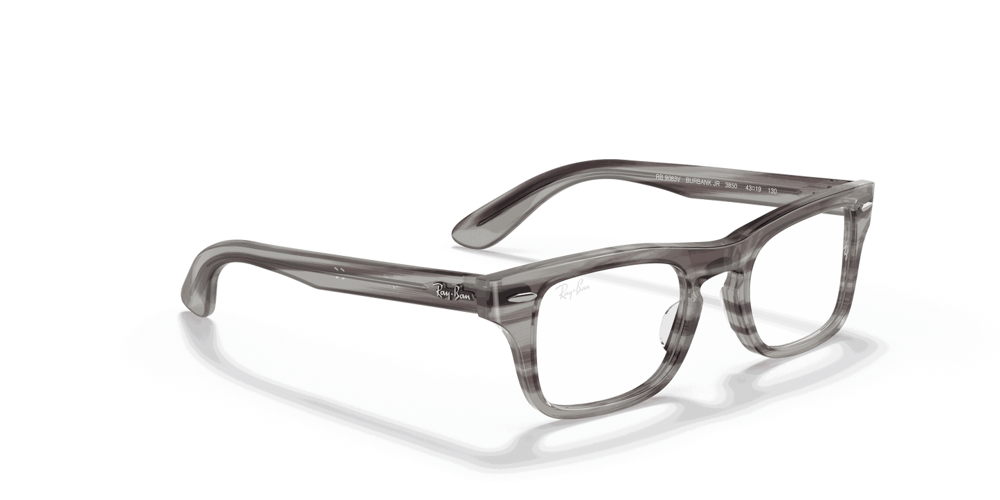 [Clear Lenses, Polished Striped Grey Frame]