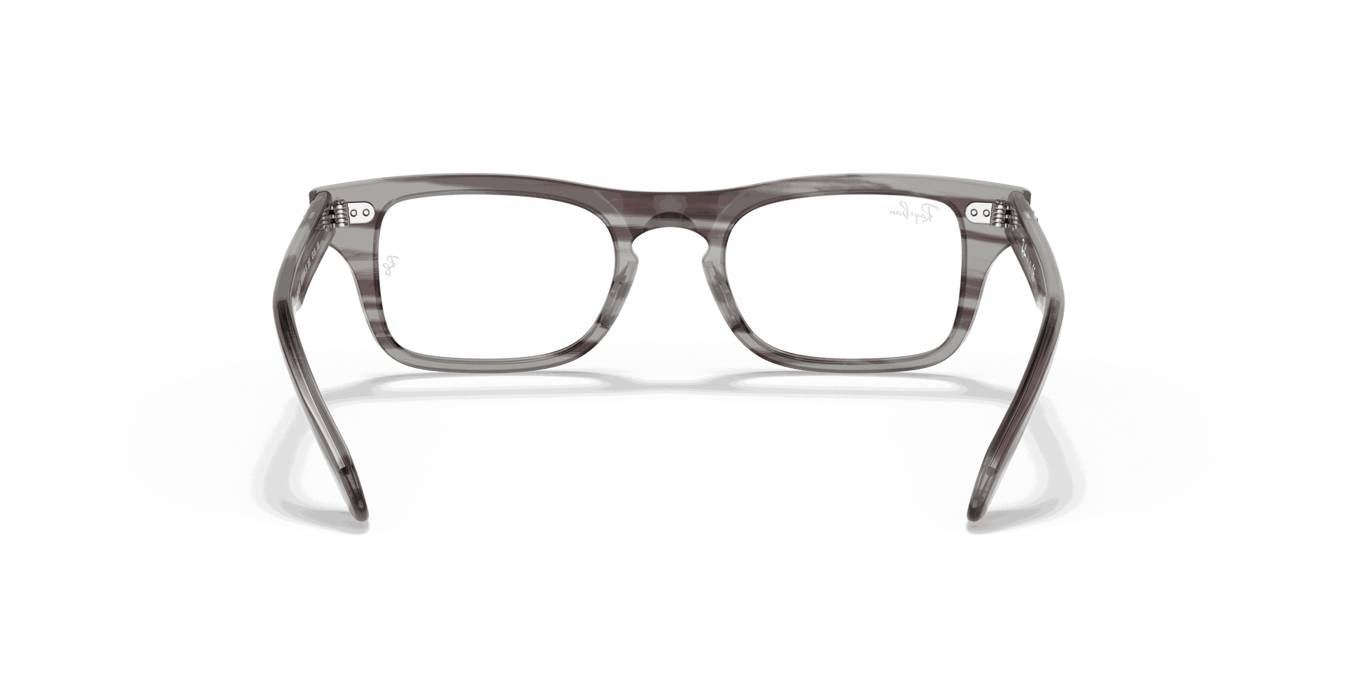 [Clear Lenses, Polished Striped Grey Frame]