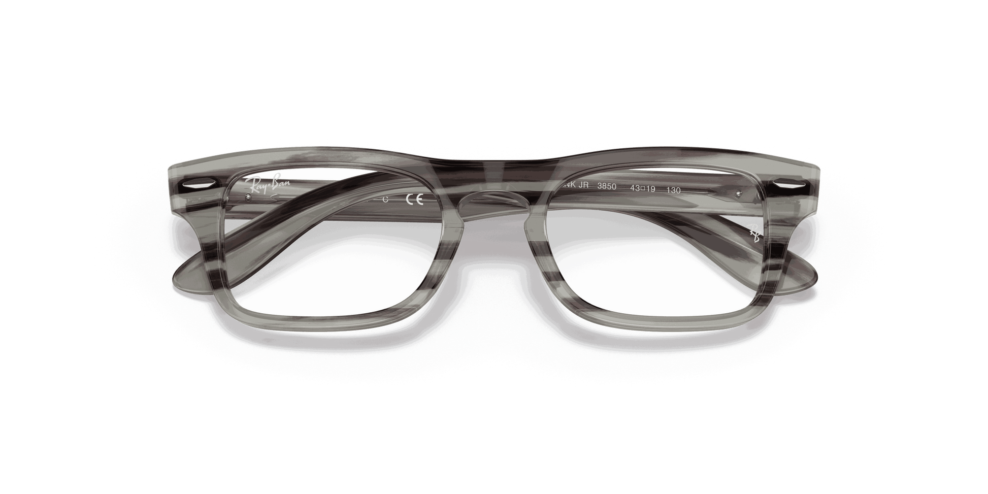 [Clear Lenses, Polished Striped Grey Frame]