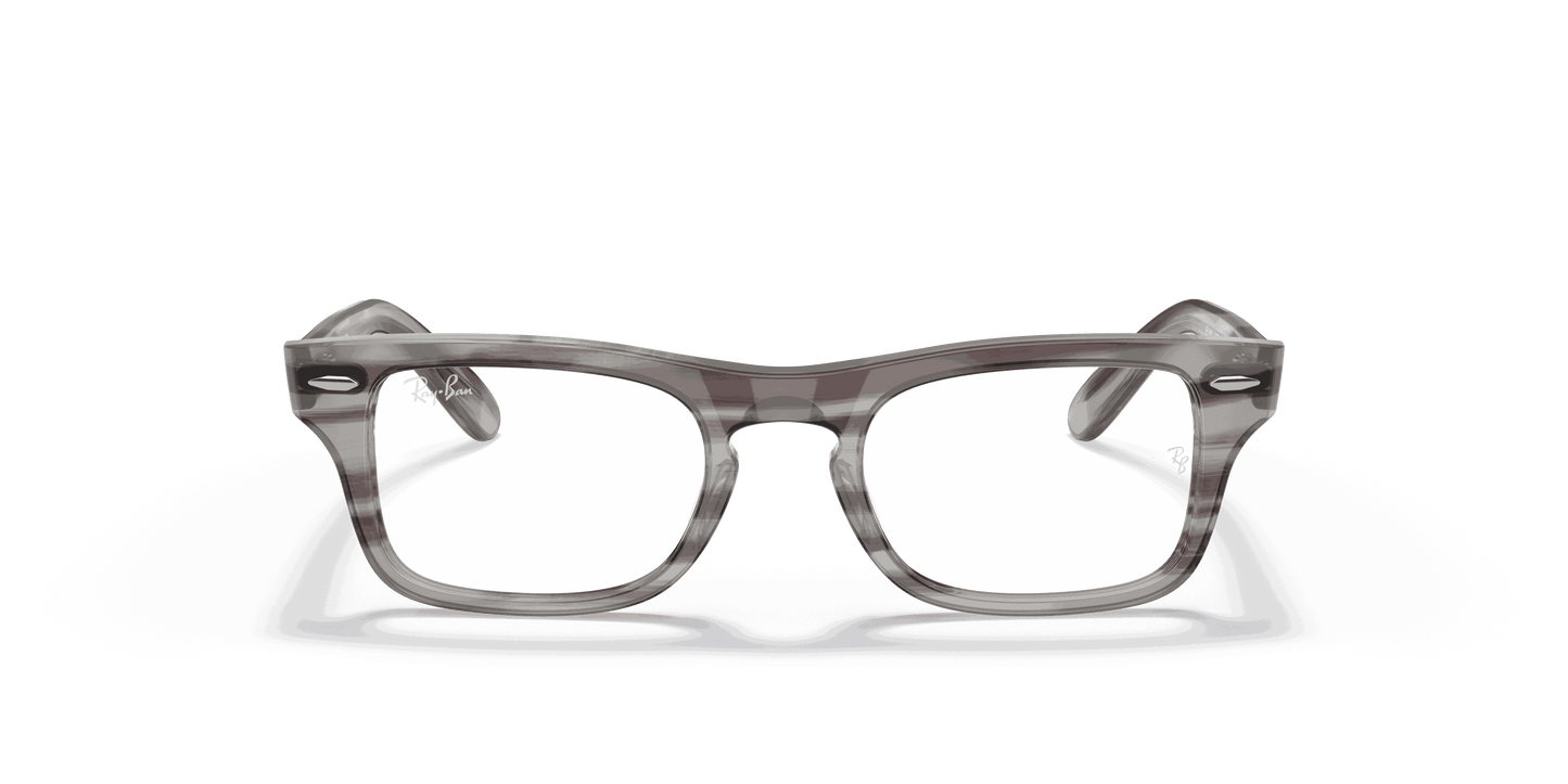 [Clear Lenses, Polished Striped Grey Frame]