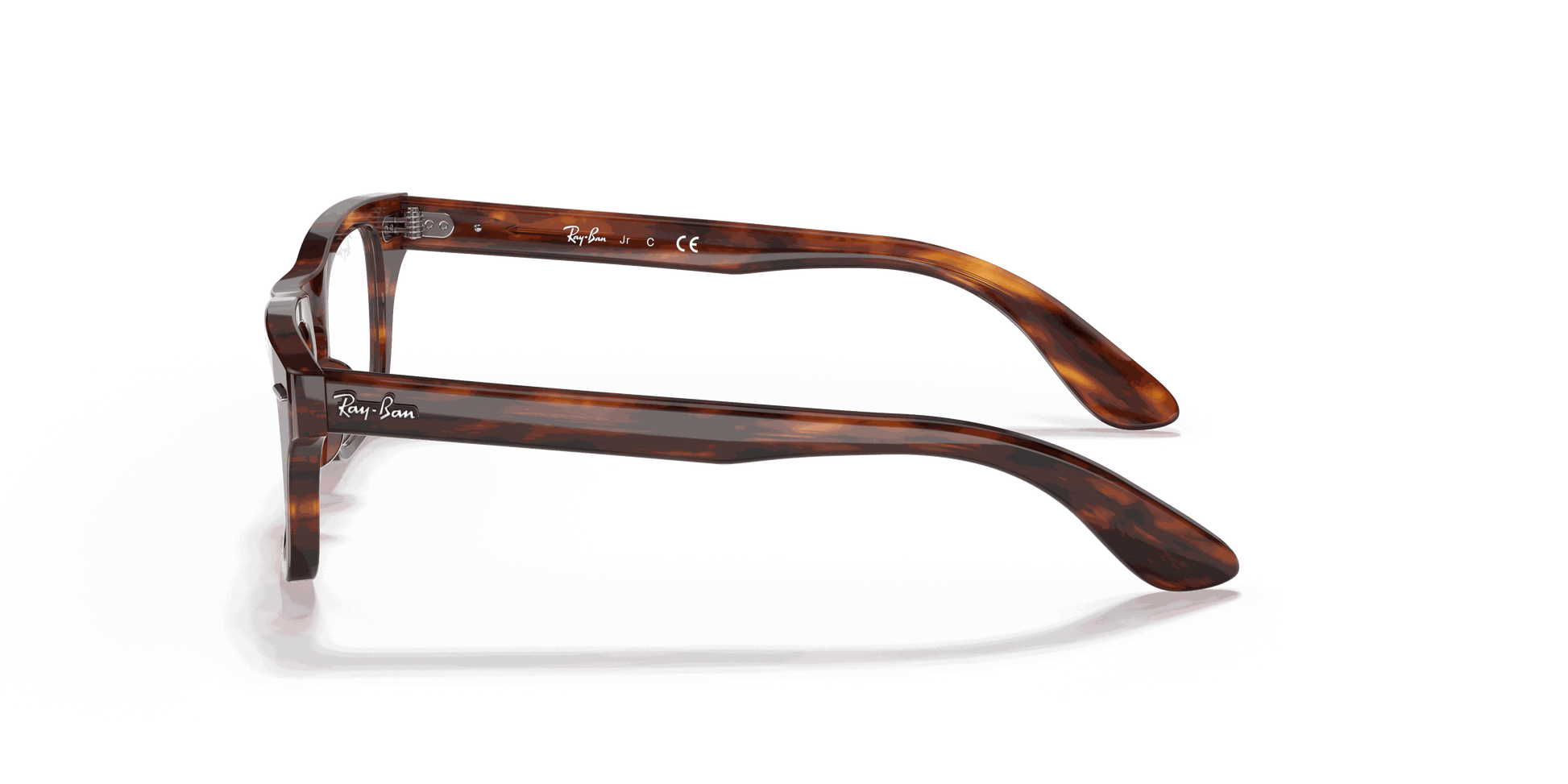 [Clear Lenses, Polished Striped Havana Frame]