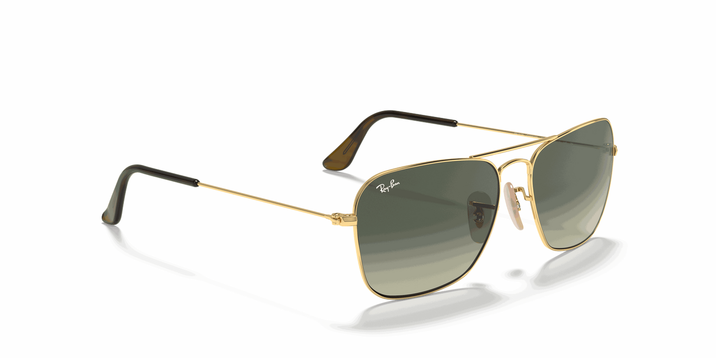 [Grey Gradient Lenses, Polished Arista Gold Frame]