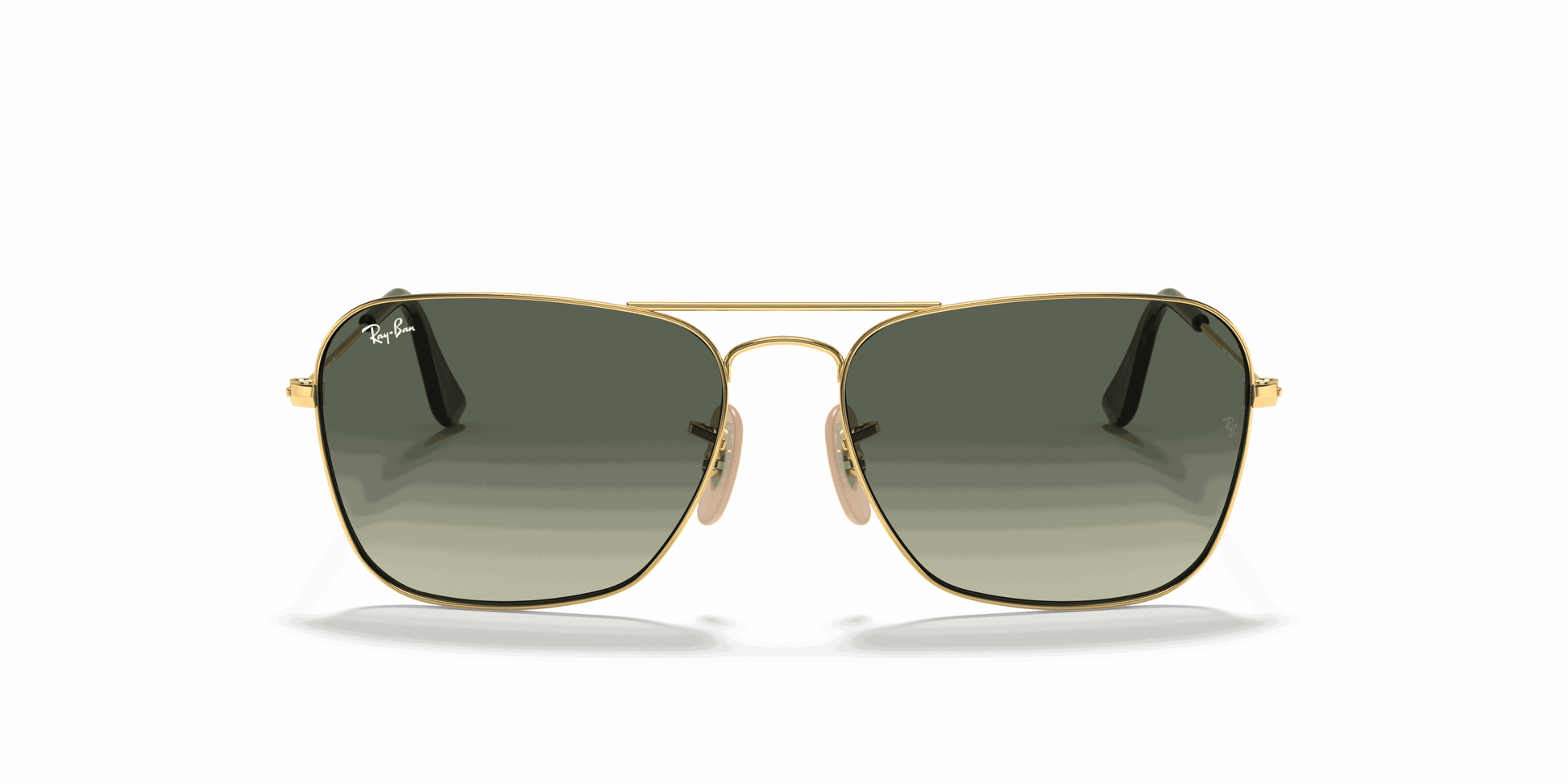 [Grey Gradient Lenses, Polished Arista Gold Frame]