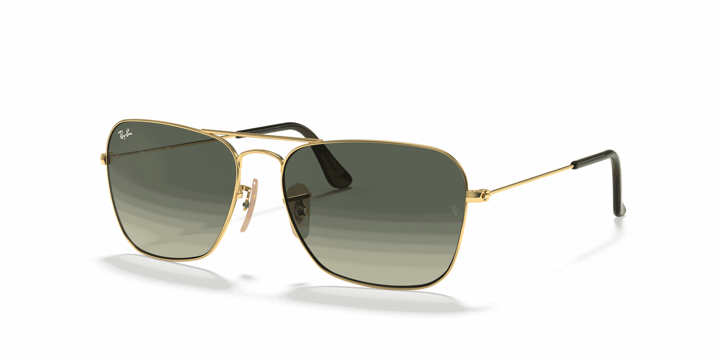 [Grey Gradient Lenses, Polished Arista Gold Frame]
