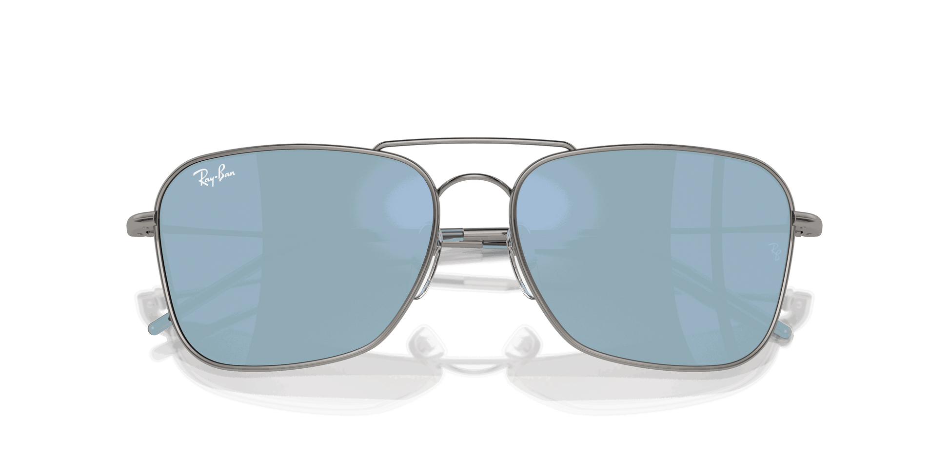 [Light Blue Lenses, Polished Gunmetal Frame]