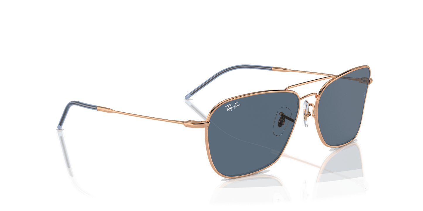 [Blue Lenses, Polished Rose Gold Frame]