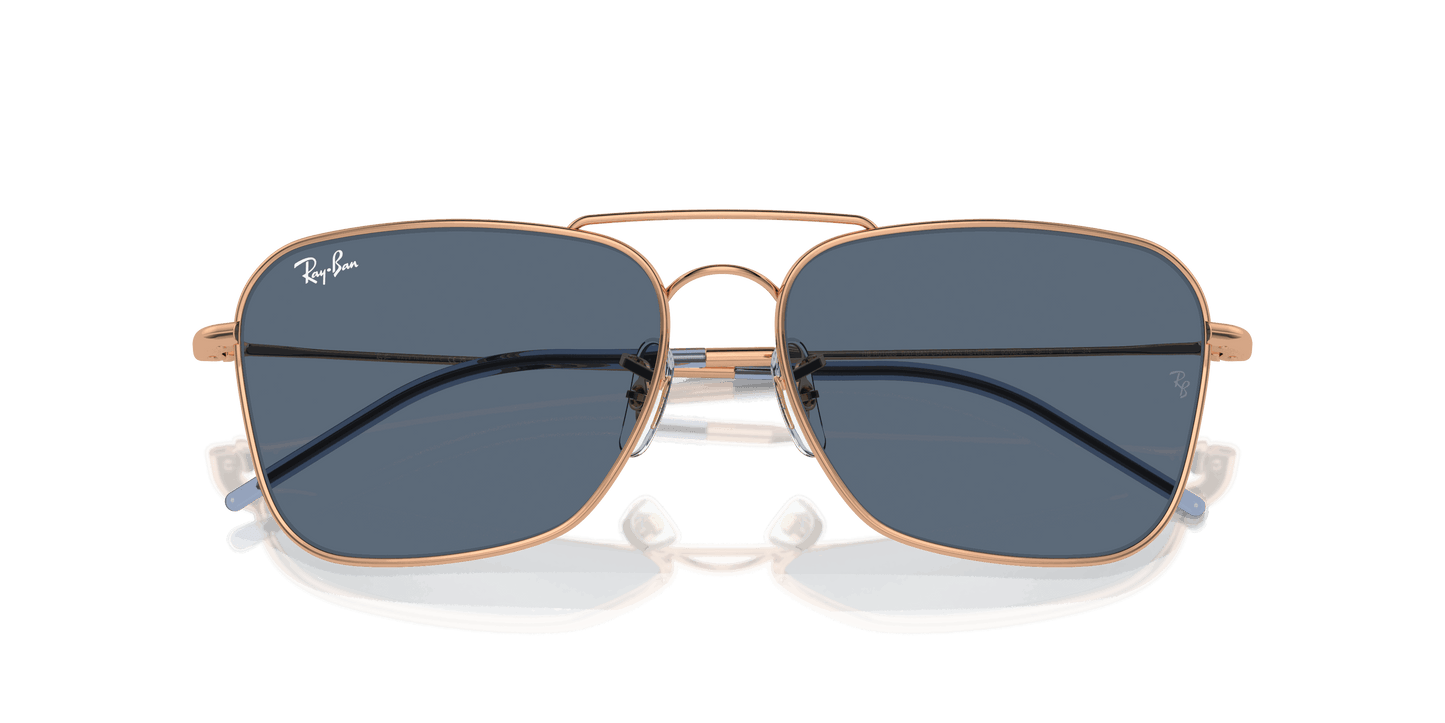 [Blue Lenses, Polished Rose Gold Frame]