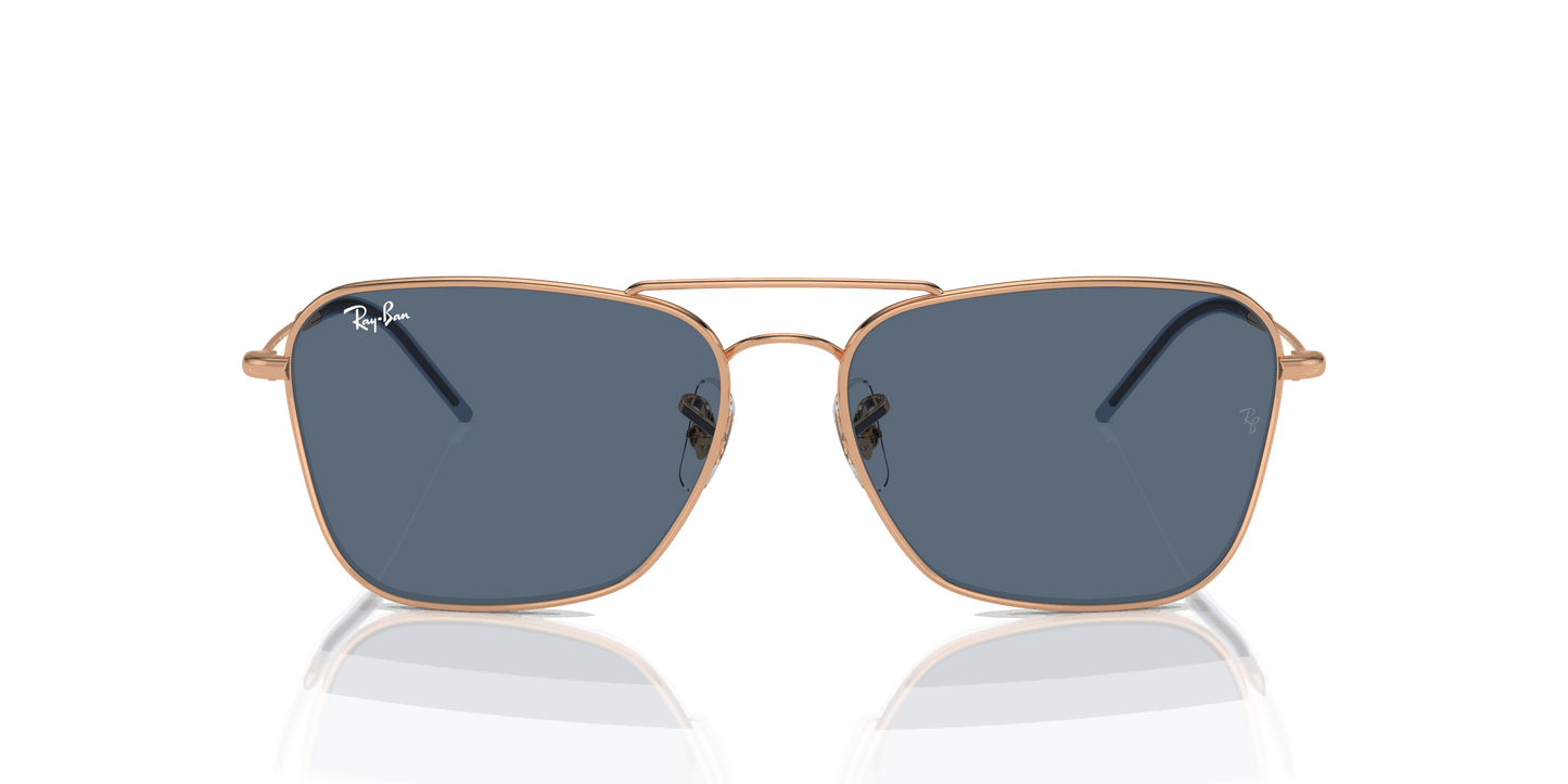 [Blue Lenses, Polished Rose Gold Frame]