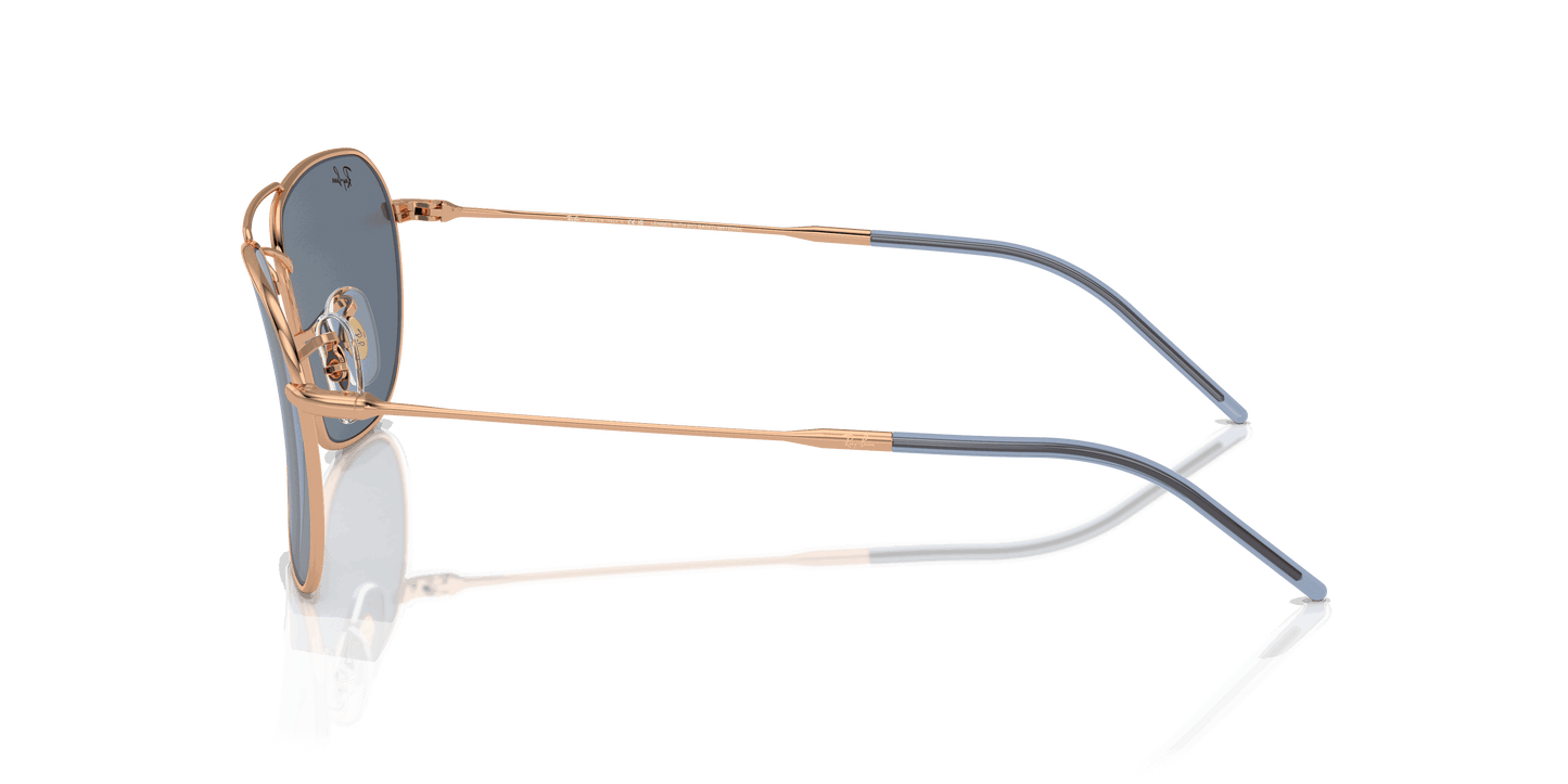 [Blue Lenses, Polished Rose Gold Frame]