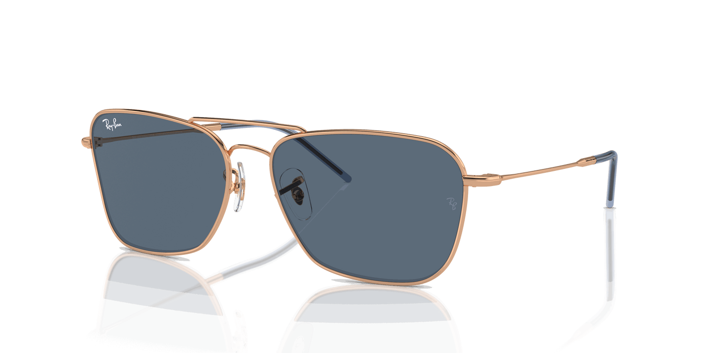 [Blue Lenses, Polished Rose Gold Frame]