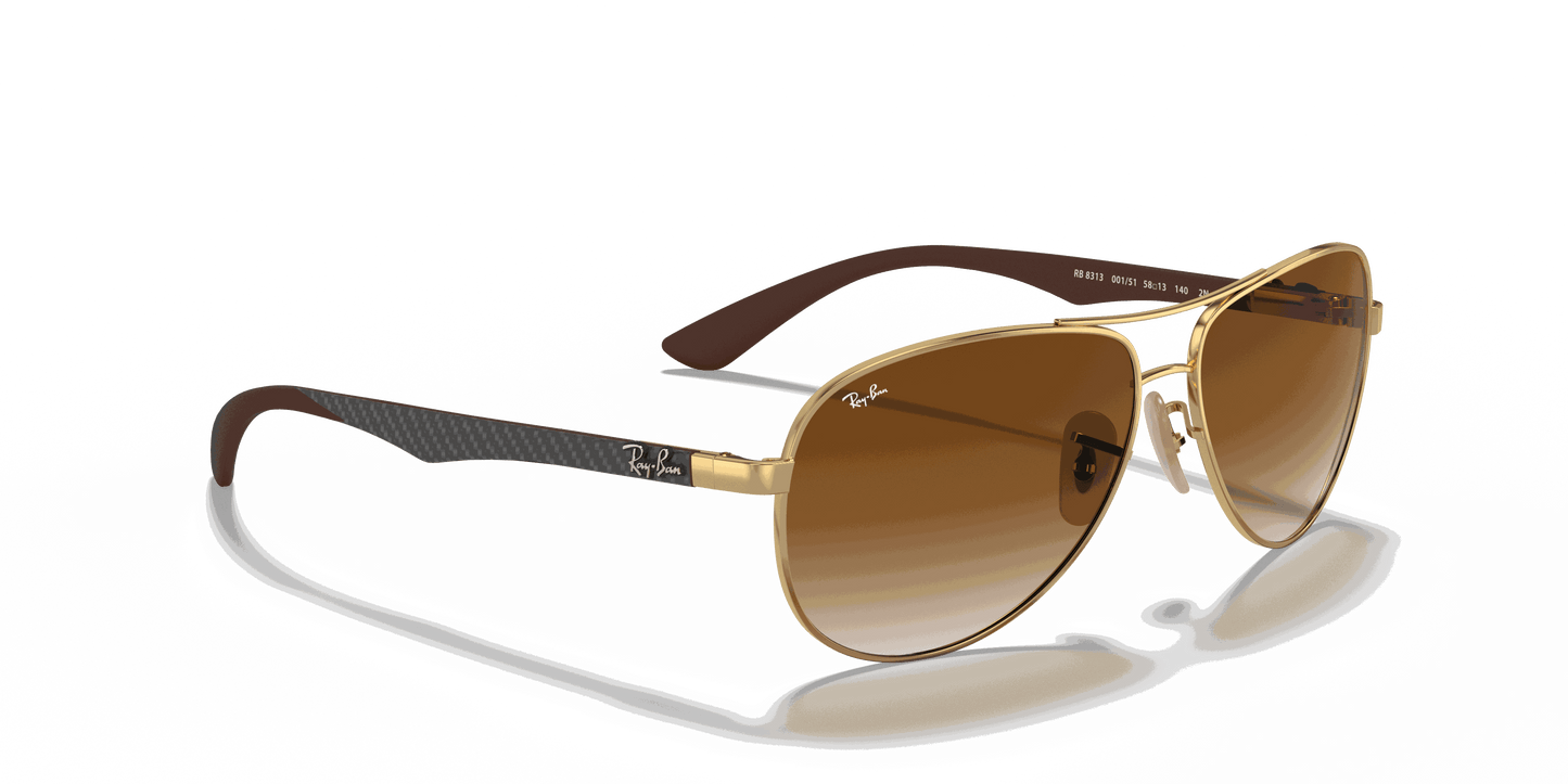 [Light Brown Gradient Lenses, Polished Arista Gold Frame]