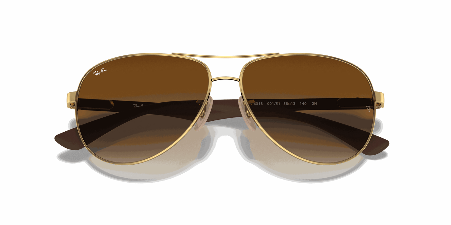 [Light Brown Gradient Lenses, Polished Arista Gold Frame]